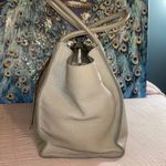 Roberto Cantani Large Gray Pebbled Leather Tote 2 Way Bag Blue Photo 2