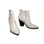 Marc Fisher Carves Cream Leather Side Gores Pull on Bootie Boot 6M Vanilla Girl Photo 1