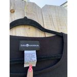 Sag‎ Harbor Black Floral Embroidered Accent Pullover Sweater medium white spring Photo 3