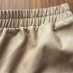 frankie's bikinis Frankie’s Bikinis Faux Leather Cream High Waisted Shorts Photo 1