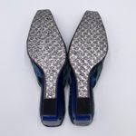 JohnFashion Women's Embellished Beaded Wedge Heel Mules Size 7 Bohemian Colorful Blue Photo 8