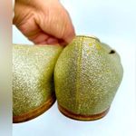 Prada Gold Glitter logo embellished Leather loafer flats EU 39 Photo 7