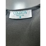 Colletta Co Op Black V Neck Belted Puff 3/4 Sleeve Romper Boutique Size Large Photo 5