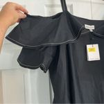 Gibson Latimer  Black Ruffle Mini Dress Photo 3