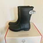 Hunter  Original Short Back‎ Adjustable Rain Boot, BLACK GRAY, Size 10, NWT Photo 2