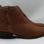 Madden Girl Holywood Ankle Boots Women's 7.5M Brown Quilted Zip Up Western Photo 0