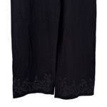 Disturbia Thorell Embroidered Cotton Wide Leg Trousers in Black size 6 NWT Photo 4