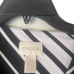 Chico's  Women's Size 1 Small Black White Geometric Striped Maxi Dress‎ Photo 5