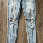 American Eagle  Outfitters Light Blue Distressed Skinny Jeans Photo 0