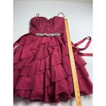 Love Reign  Burgundy Lace Ruffle Beaded Waist Corset‎ Prom Party Dress Size 1 Photo 1