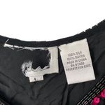 Vintage Black Pink Green Silk Sequin Blouse Tank Size large disco 70s look Photo 2