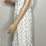 Old Navy  White Floral Fit and Flare Midi Dress Photo 0