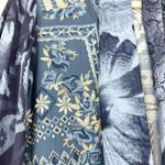 John Mark  Print Embroidered Kimono Size Medium Floral Patchwork Boho Photo 4