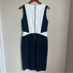 Angelo Marani Italia Colorblock Black‎ White Sheath Dress Size 44 (US 8 or Med) Black Photo 5