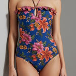 Farm Rio Summer Fruit One Piece Swim, Blue, Medium Photo 0