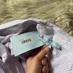 Hill House  The Laura Dress In Lilac Striped Lenin Photo 4