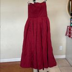 House Of CB  Pandora Berry Strapless Detachable Bow Red Maxi Dress Size L Photo 4