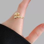 Boutique NEW Yellow Gold S925 Water Drop Open‎ Wrap Band Ring, Adjustable Photo 11