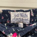 Jack Wills  Floral Button Front Mini Skirt Blue Size 2 Photo 5