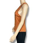 Free People  Womens Little Gingy Tank Top Lace V Neck Bodice Rust Orange Small Photo 3