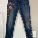 Driftwood  Floral Embroidered Denim Jeans Photo 5
