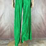 Steve Madden  Green Plissé Wide-Leg Pants XS Photo 7