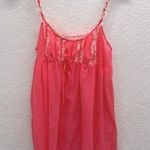 Victoria's Secret Victoria’s Secret Neon Pink Sheer Nightie Size M Lace Trim Photo 0