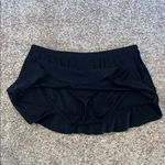 Aqua Green  Black Ruffled‎ Mini Skirt Resort Wear Size Large Photo 5