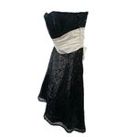 Betsey Johnson  Black Sequin Strapless White Bow Tulle Evening Cocktail Dress Sz8 Photo 3