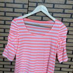 Lilly Pulitzer Lilly, Pulitzer Coral And White Stripe Dress Size Medium Photo 2