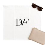 Diane Von Furstenberg  DVF White Logo Cotton Drawstring Purse Dust Bag 21x20 NIB Photo 1
