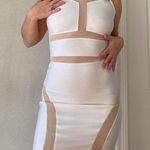 Akira cut out bodycon white dress Photo 0