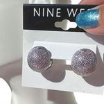 Nine West silver tone two sides clip on ball shape earrings Photo 0