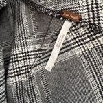 Free People  Plaid Fringe Faux Wrap Gray Mini Skirt Sz 12 Photo 4