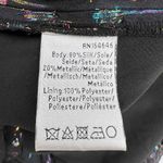 Mestiza Black Multicolored Metallic Silk Ruffled Wrap Party Dress Size 10 New Photo 9