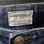 Hudson Jeans Hudson Signature Bootcut Flap Jeans Dark Blue Distressed Stretch Womens Sz 28x29 Photo 3