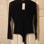 NWT Ember sheer burnout velvet leopard bodysuit Size L Photo 0