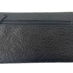 Mundi  Tooled Genuine Leather Wallet With Flowers, Size 7.5 x 4 inches Photo 1