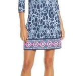 Lilly Pulitzer UPF 50 Blue Pink Boho Preppy Summer Vacation Ansley Polo Dress Photo 0