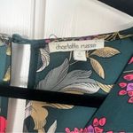 Charlotte Russe  Floral Green Long Sleeve Romper Photo 4