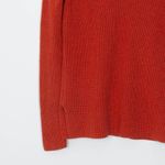 J.Crew Ribbed Cable Knit V Neck Pullover Sweater Womens Size XS Orange Preppy Photo 2