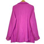 Free People Oversized Cotton Knit Textured Blazer Jacket Size M Pink Boho Career Photo 2