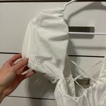 ZARA  White Eyelet Puff Sleeve Mini Dress Photo 4