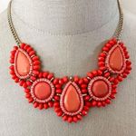 Charming Charlie Orange Bib statement Necklace Photo 0