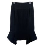 Venus  Black Asymmetrical Pencil Skirt Size 14 Classic Fitted Knee Length Office Photo 1