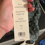 Veronica Beard  Silk Teal Paisley Randa Ruffle Trim Peplum Top Photo 4