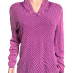 Pulp long sleeve v neck boysenberry pullover with hooded sweater L Purple Size L Photo 0