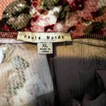 Haute Monde Pink Floral Print Pleated A-Line Midi Skirt Size XL Photo 3