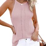 Pink Knit Sleeveless Top Size L Photo 0