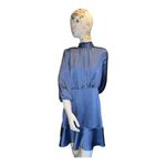 VICI  Call me Angel textured blue satin mini dress in denim blue, Size M, Photo 1